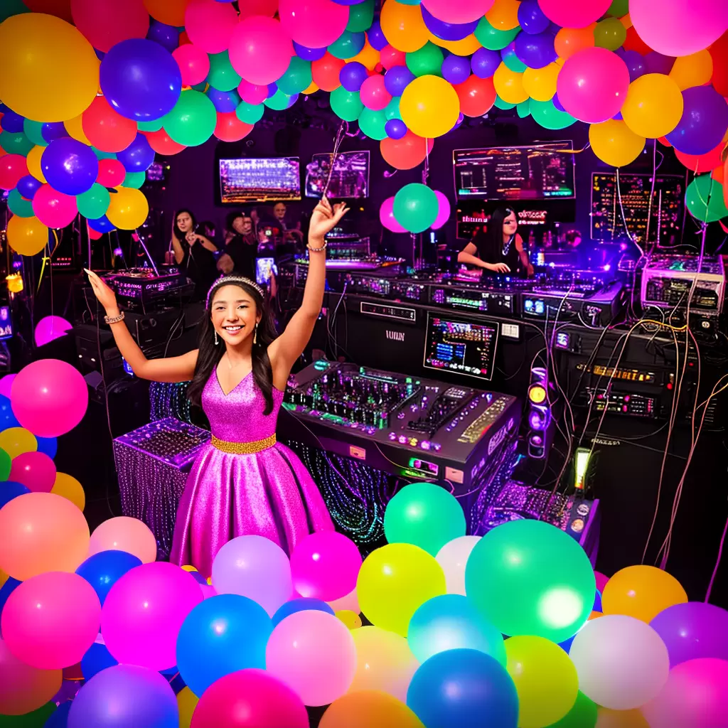 Fotos bat mitzvah menina sorriso dj danca
