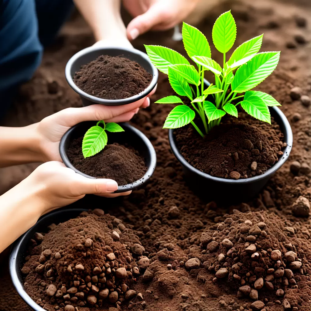 Fotos bokashi x composto tradicional plantas