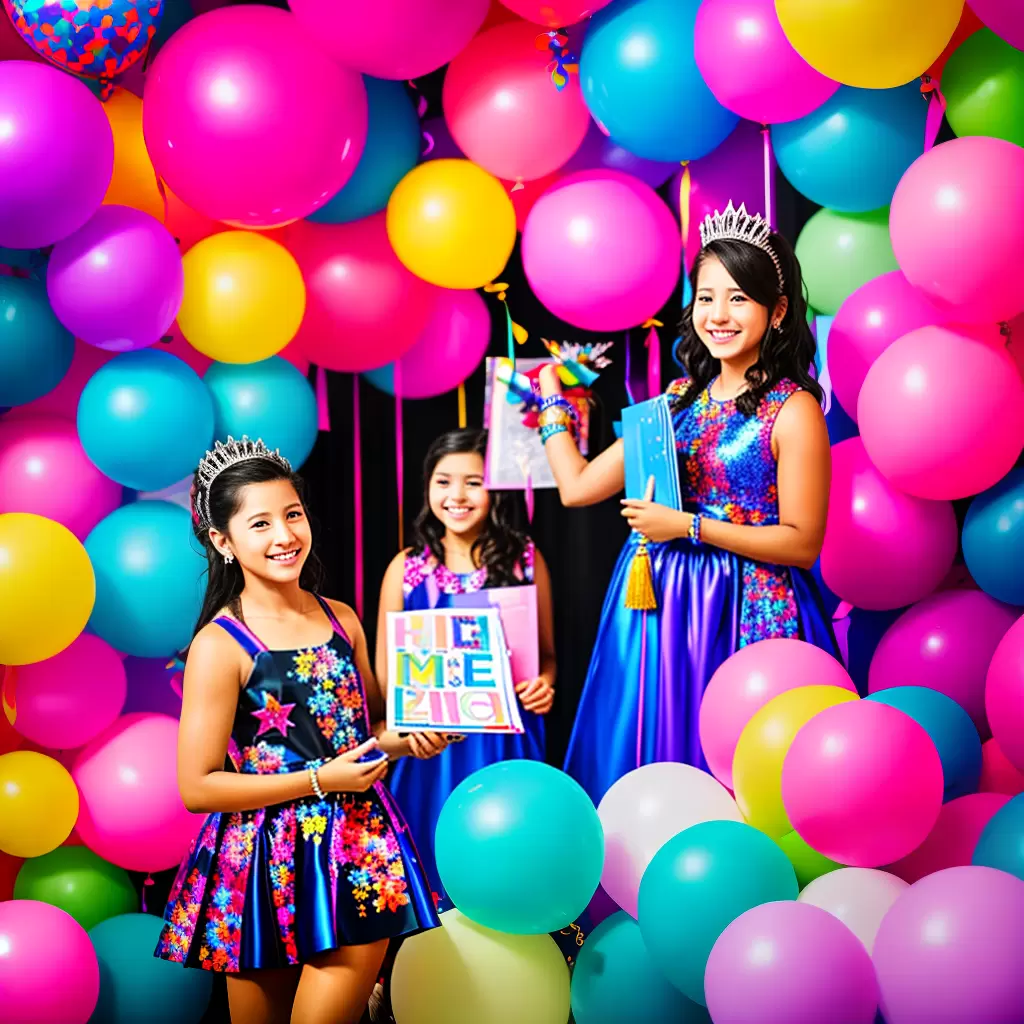 Fotos bat mitzvah menina baloes festa amigos
