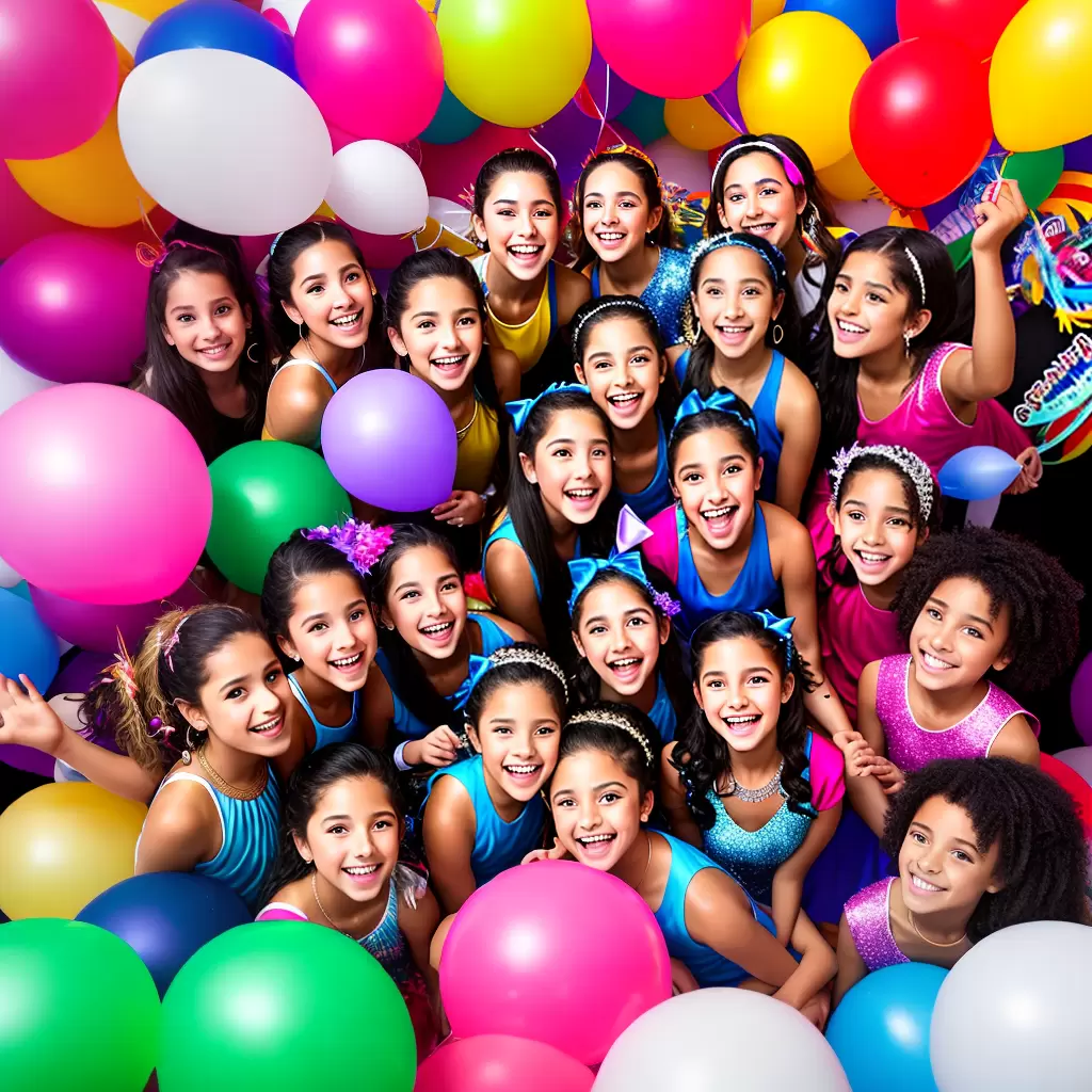 Fotos bat mitzvah alegria amigas baloes