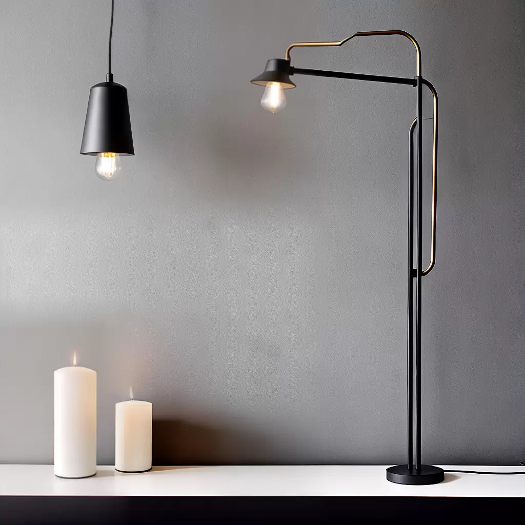 Fotos candelabro metal preto industrial glow