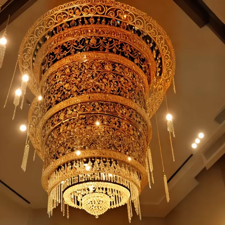 Candelabros suspensos: criando pontos focais impressionantes em espaços amplos