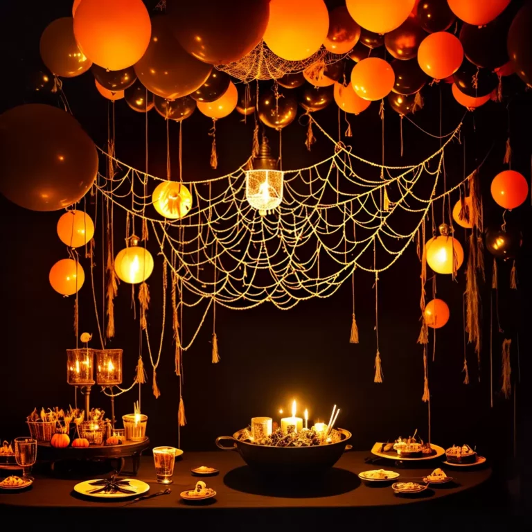 Decoração temática para uma festa de Dia das Bruxas
