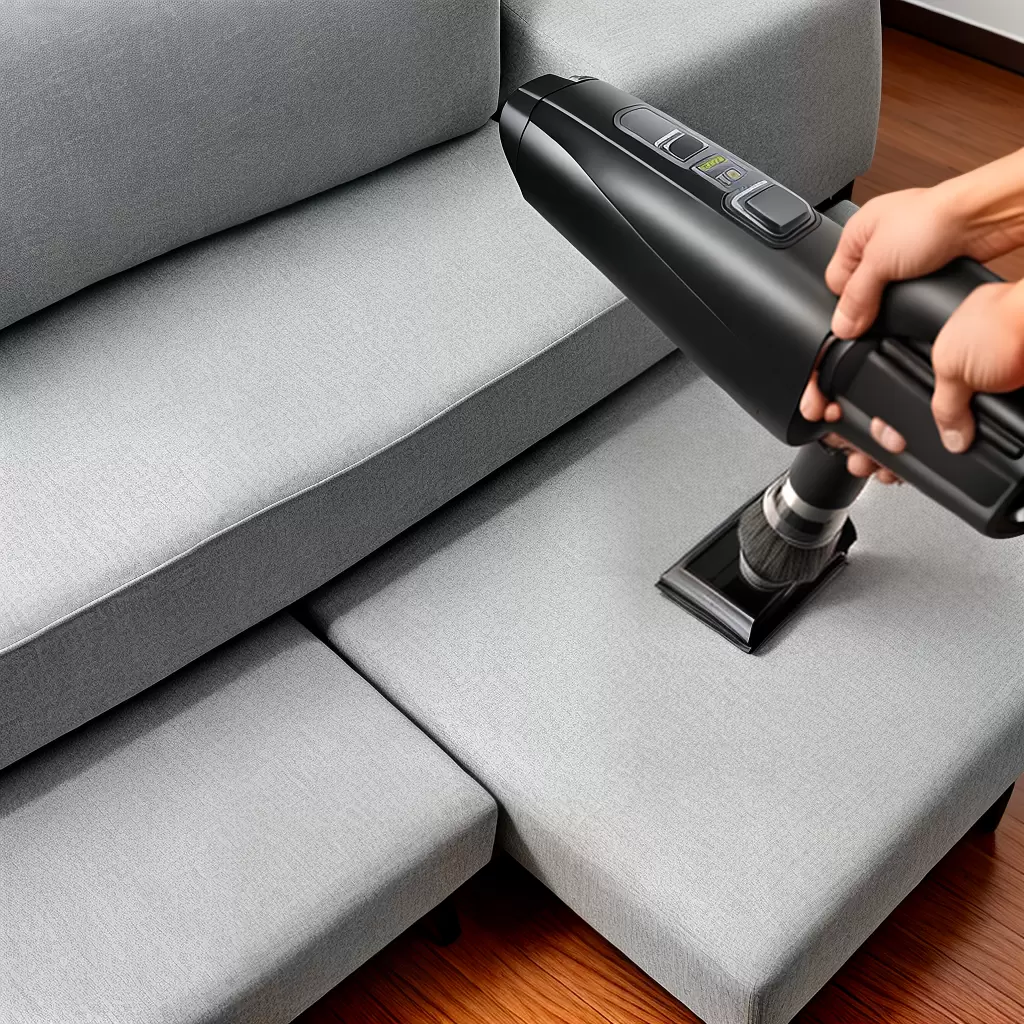 Fotos limpeza sofa canto aspirador