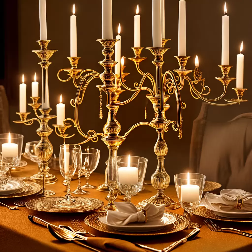 Fotos mesa candelabros sofisticacao