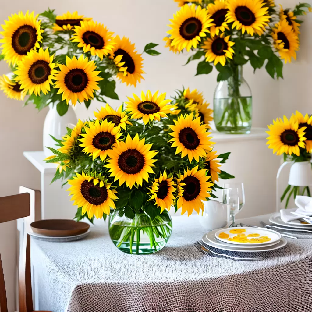 Fotos cozinha sol amarelo flores decoracao