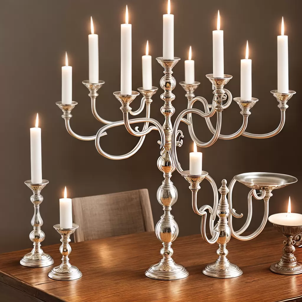 Fotos candelabro prata rustico elegancia