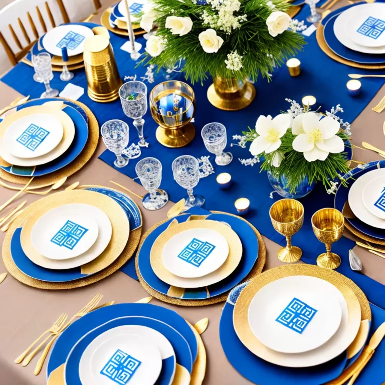 Como utilizar as cores tradicionais na decoração de Hanukkah