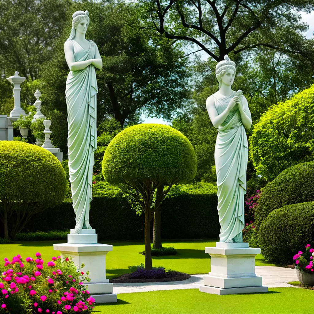 Fotos estatua grega jardim natureza arte