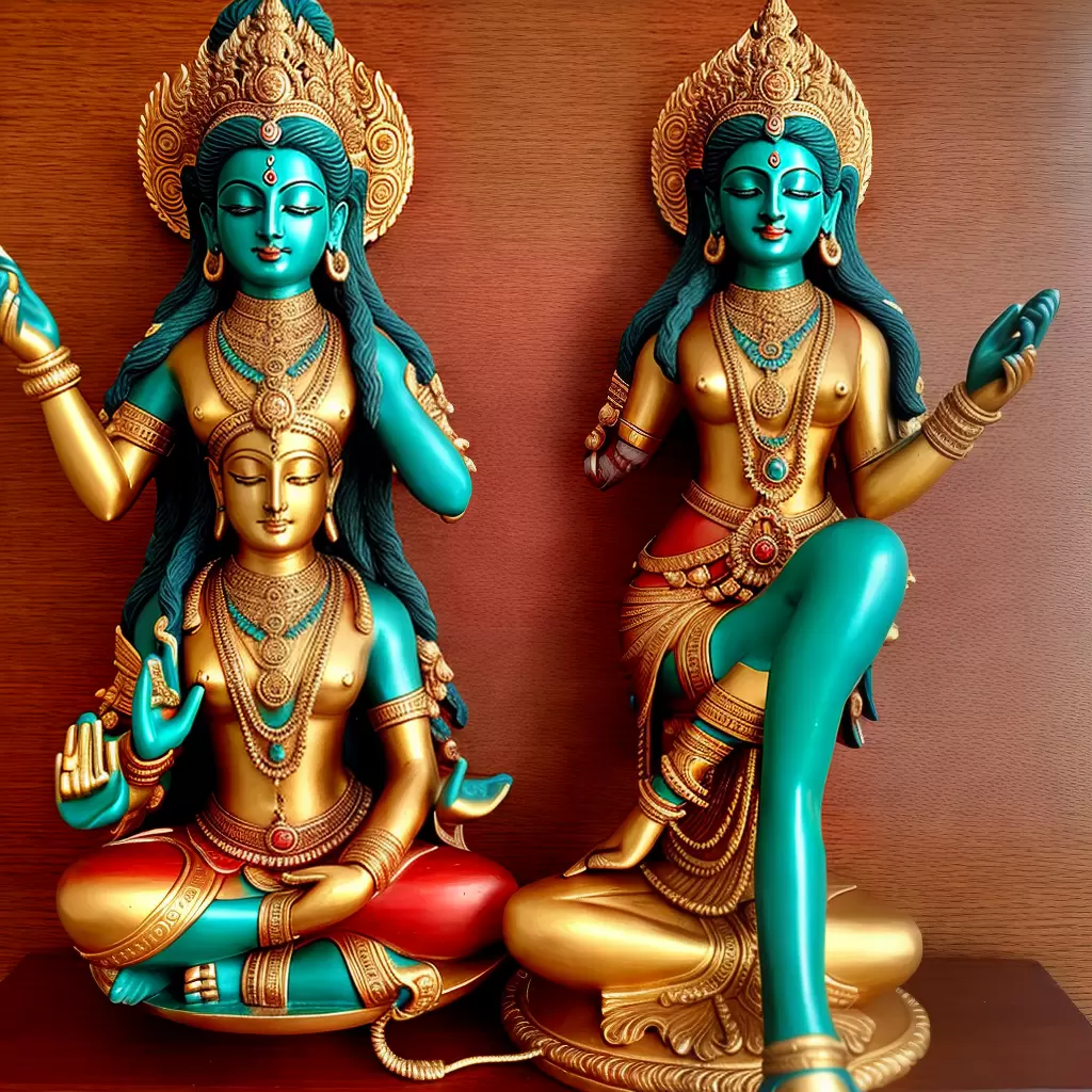 Fotos estatua hindu deusa cores energia