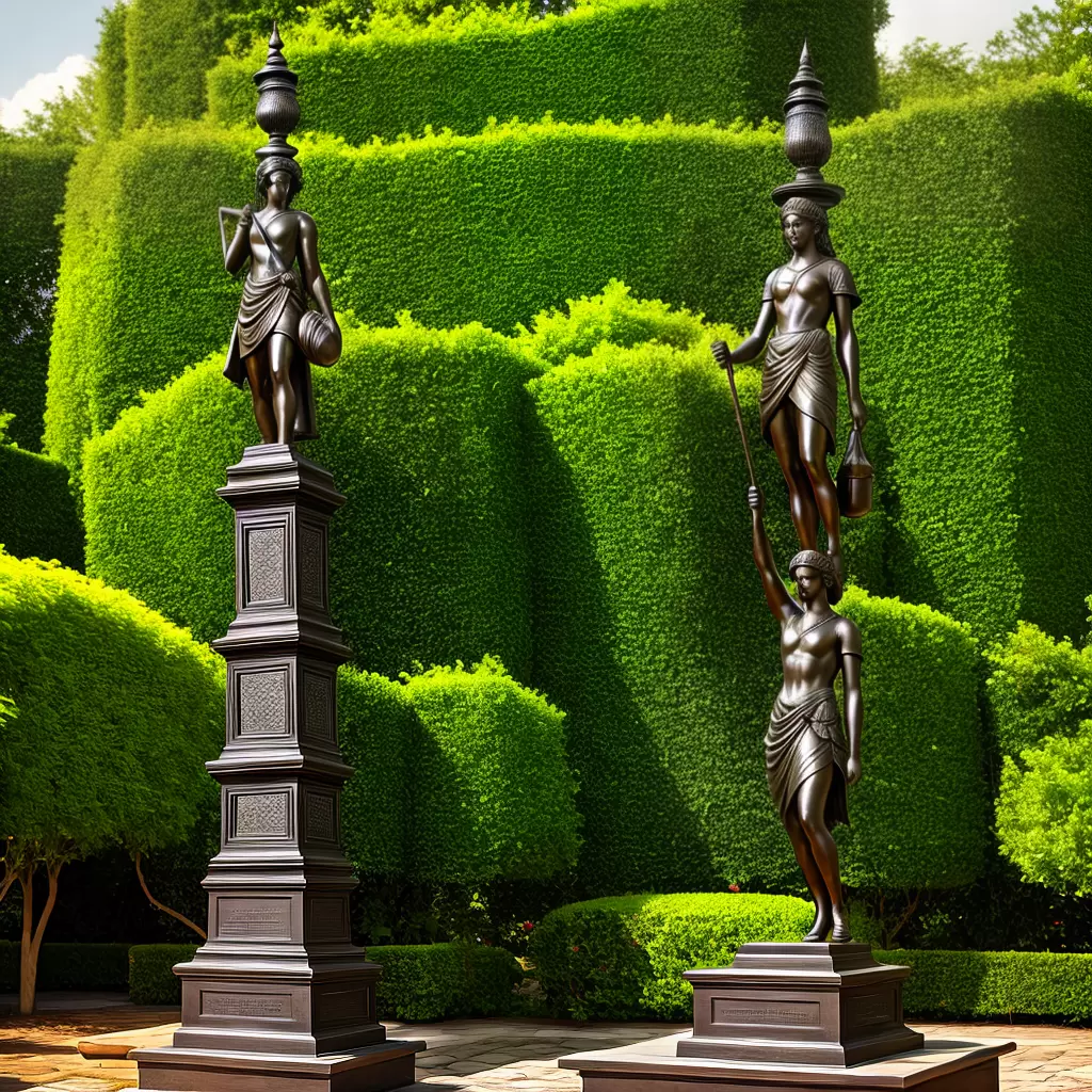 Fotos estatua bronze jardim elegancia