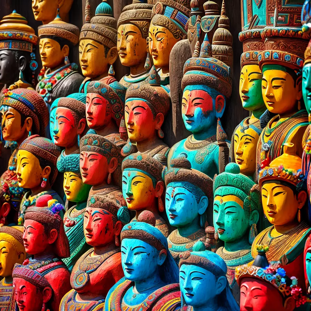 Fotos estatuas diversidade culturas mundo