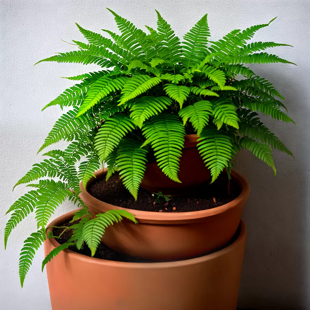 Fotos planta fern verde terracota pot