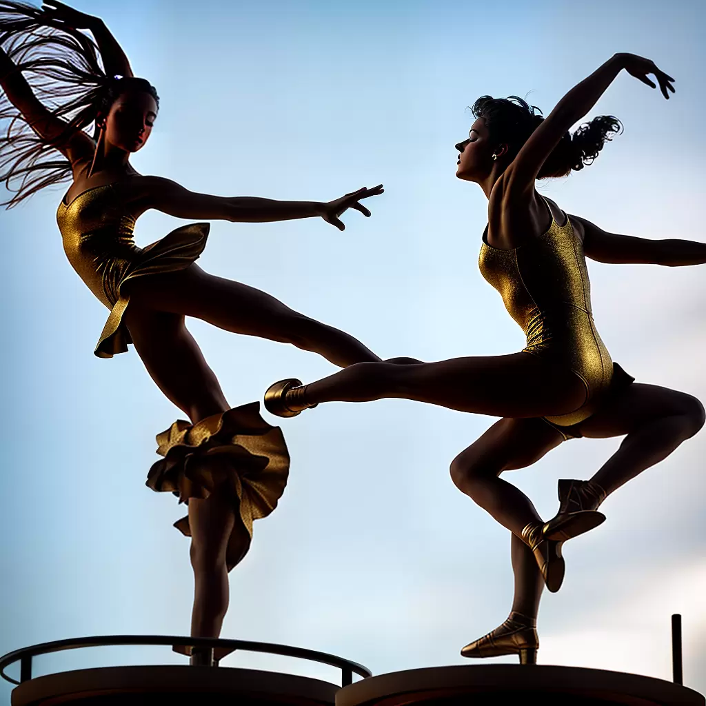 Fotos estatua bailarina pirueta bronze