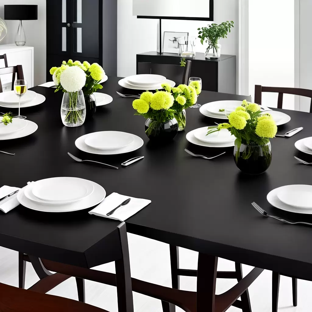 Fotos mesa jantar design moderno flor