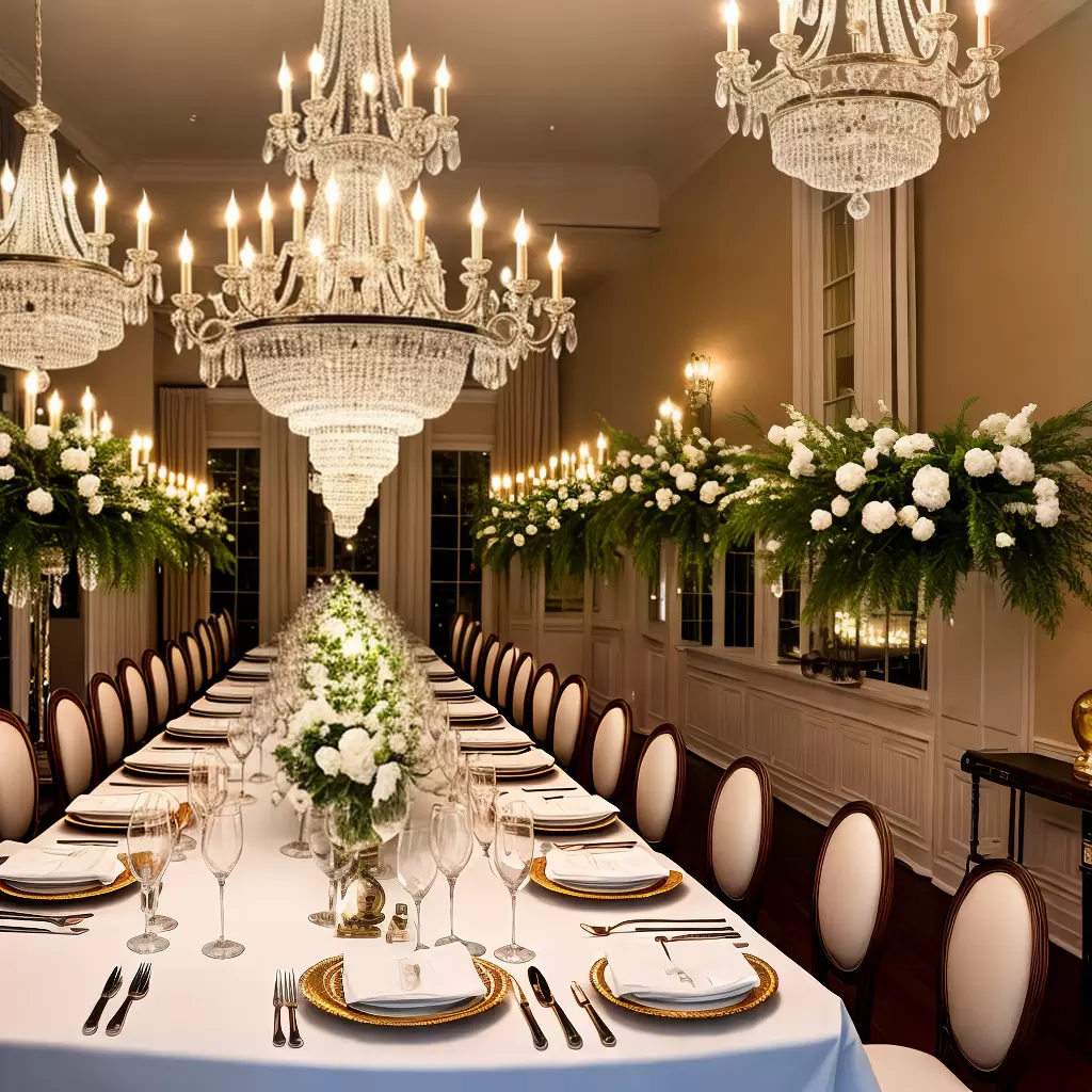 Fotos mesa jantar elegante luminaria centro