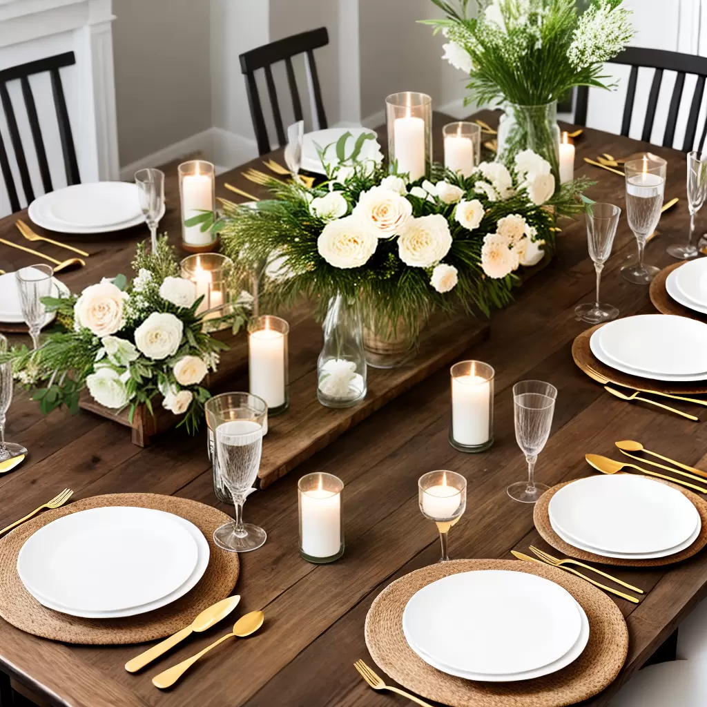 Fotos mesa jantar decoracao rustica flor vela