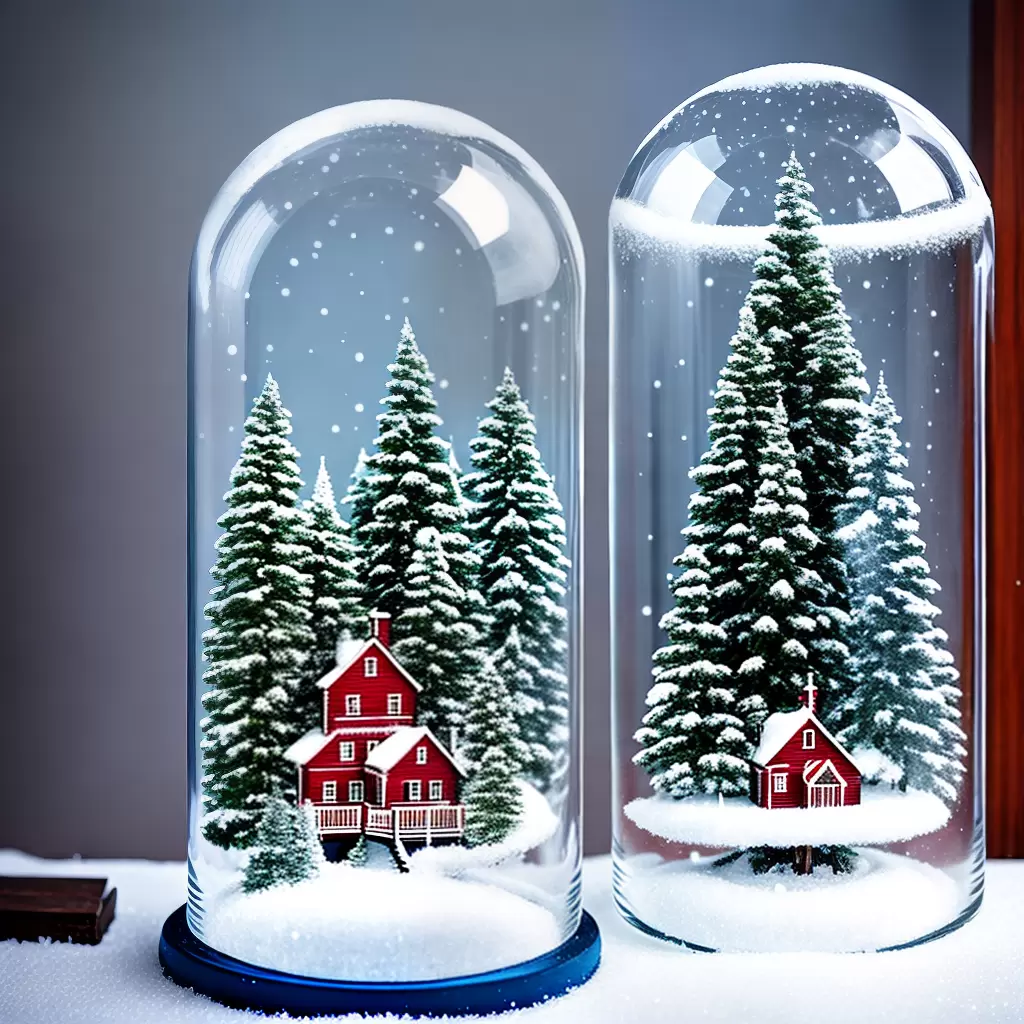 Fotos neve magica globo decoracao