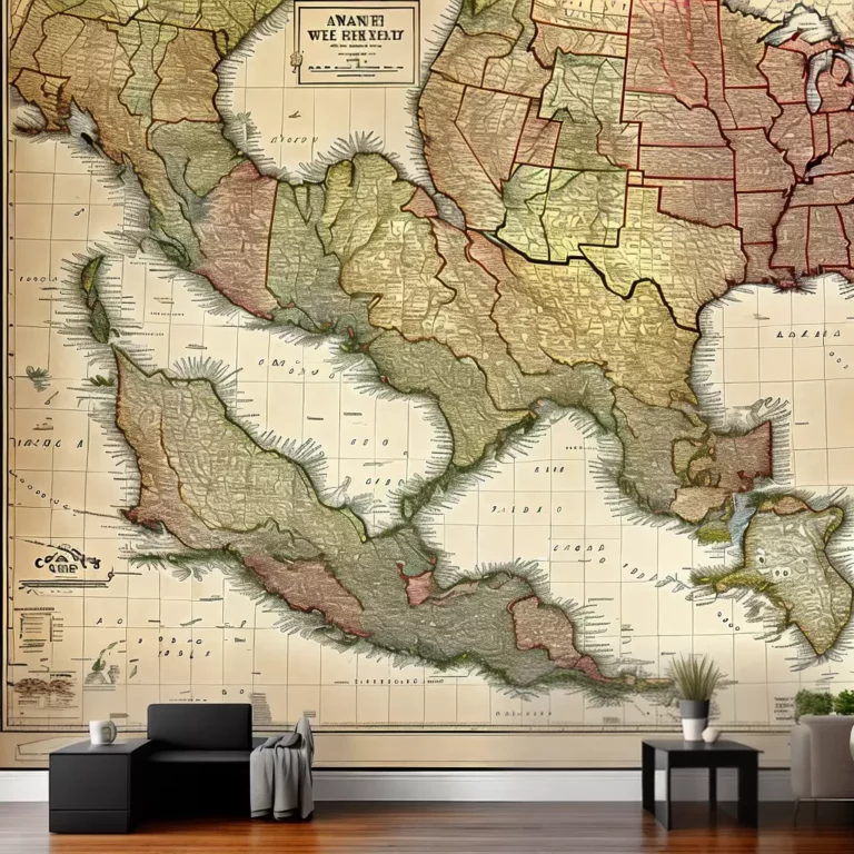 Mapas antigos como papel de parede: transformando espaços com personalidade