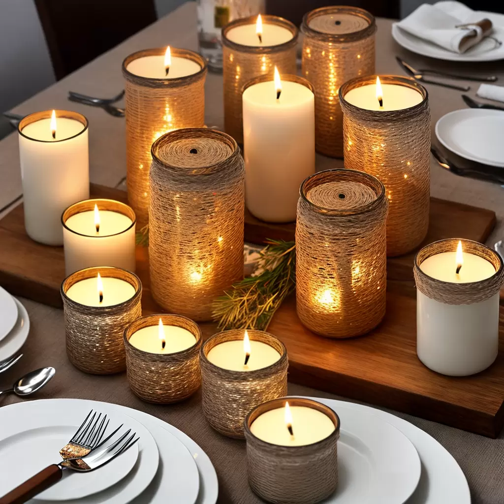 Fotos mesa decorada velas artesanais