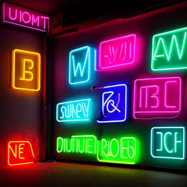 Transforme suas paredes em obras de arte com placas de neon personalizadas