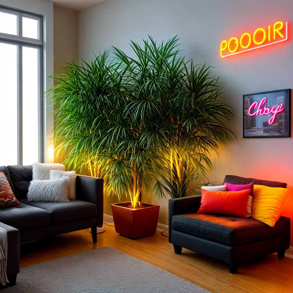 Fotos neon decoracao sala plantas Fotos neon decoracao sala plantas