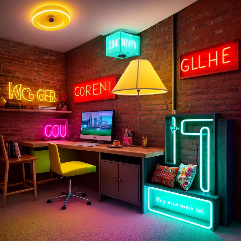 Fotos neon decoracao criativa ambiente