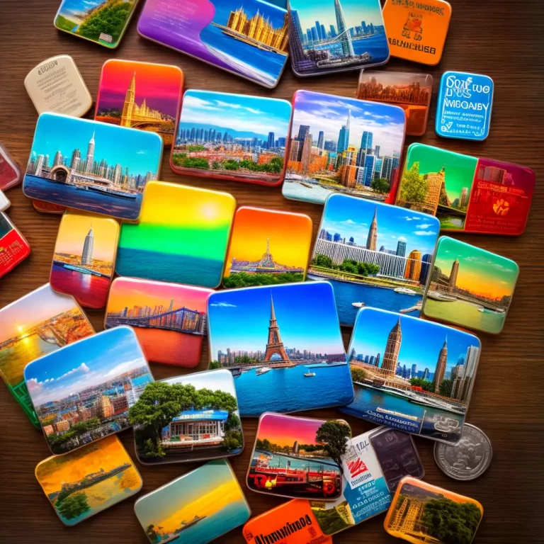 Os imãs de geladeira como souvenirs de viagem.