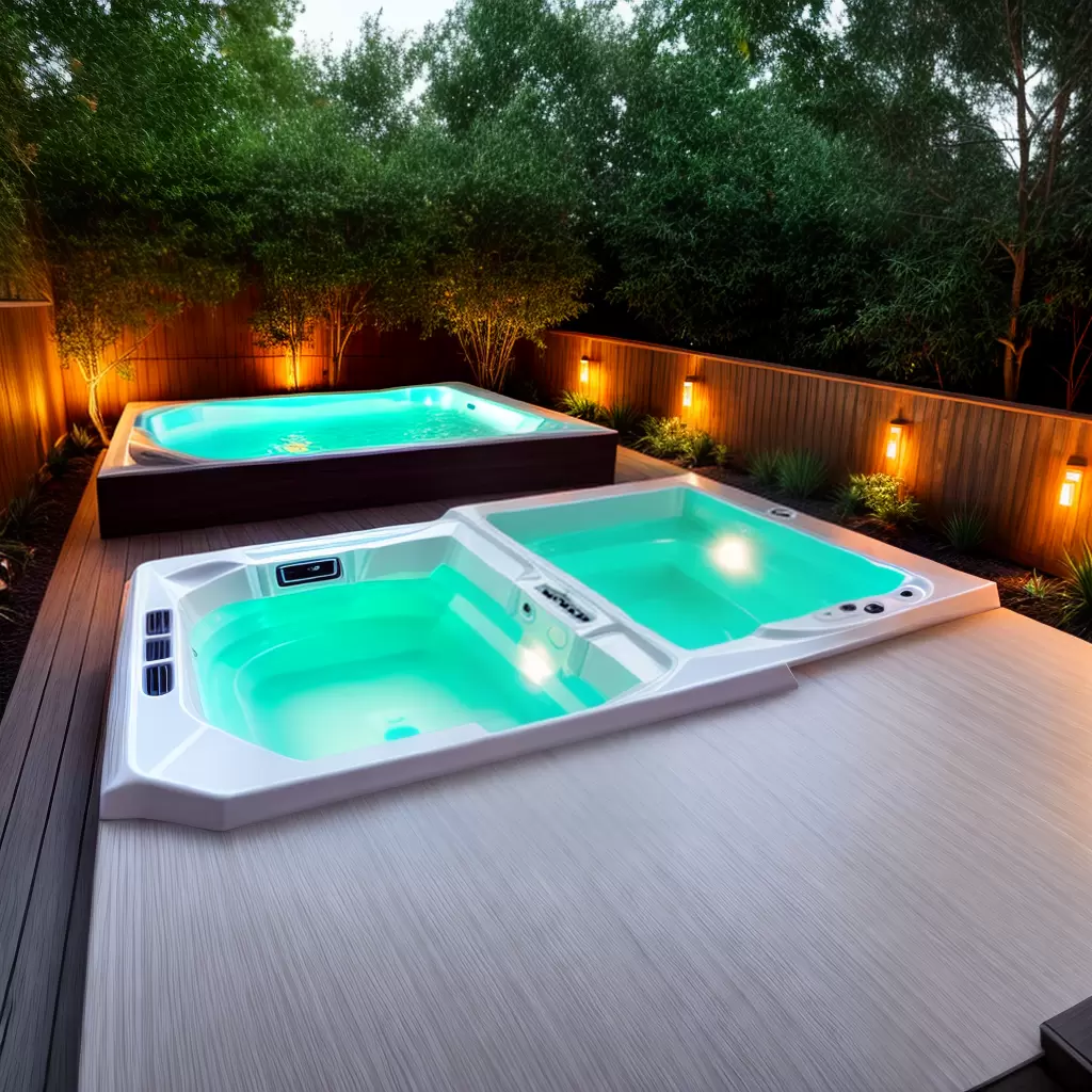 Fotos jacuzzi moderno jardim luzes