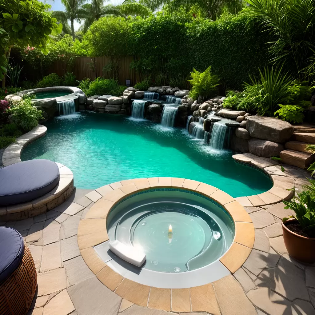 Fotos jacuzzi luxuoso banheiro plantas velas