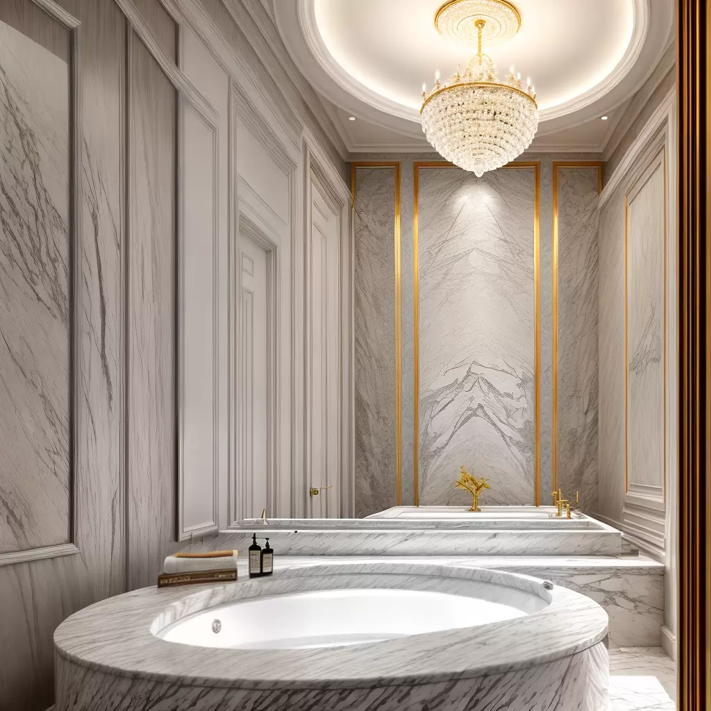 Fotos banheiro luxo jacuzzi branco marmore