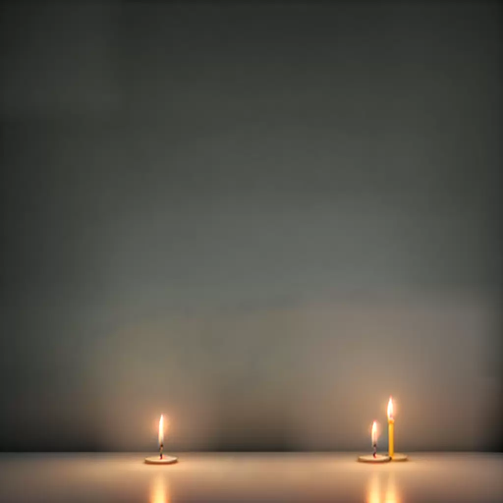 Fotos sala vazia vela reflexao yom kippur