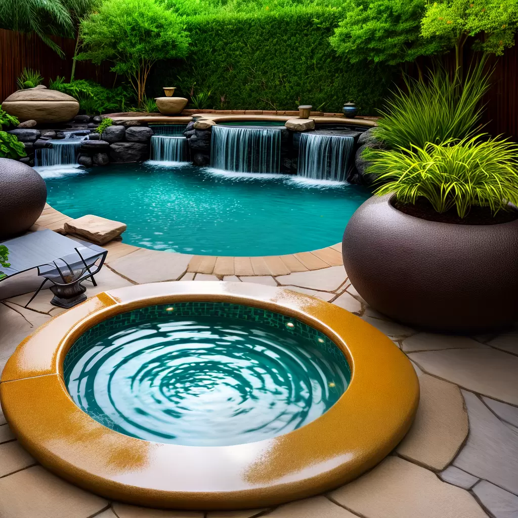 Fotos jacuzzi oasis bambu pedra vela