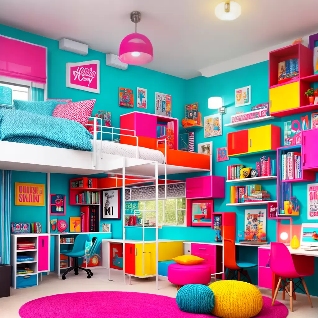 Fotos quarto pop art colorido divertido