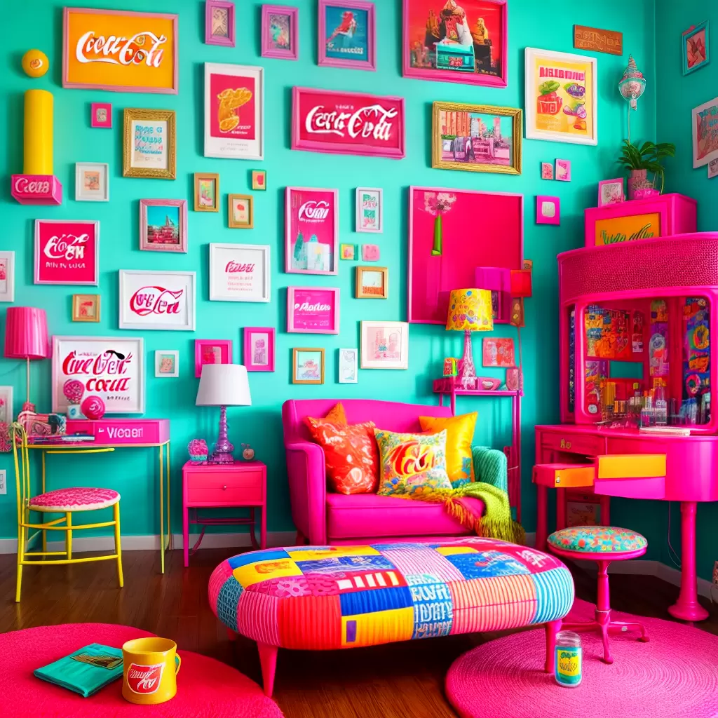 Fotos sala pop art colorida decoracao quirky