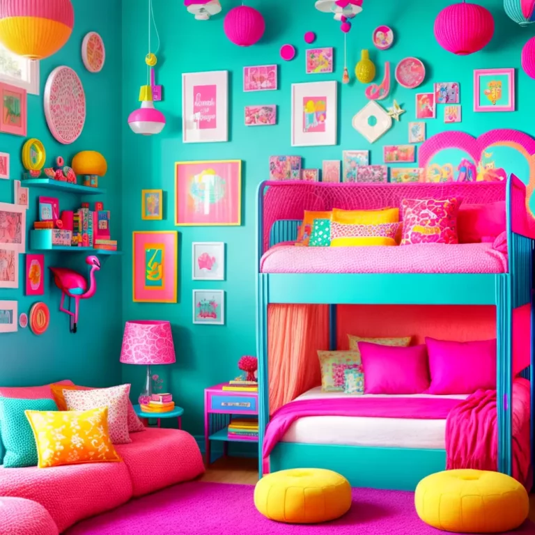 Ideias de decoração kitsch para quartos joviais