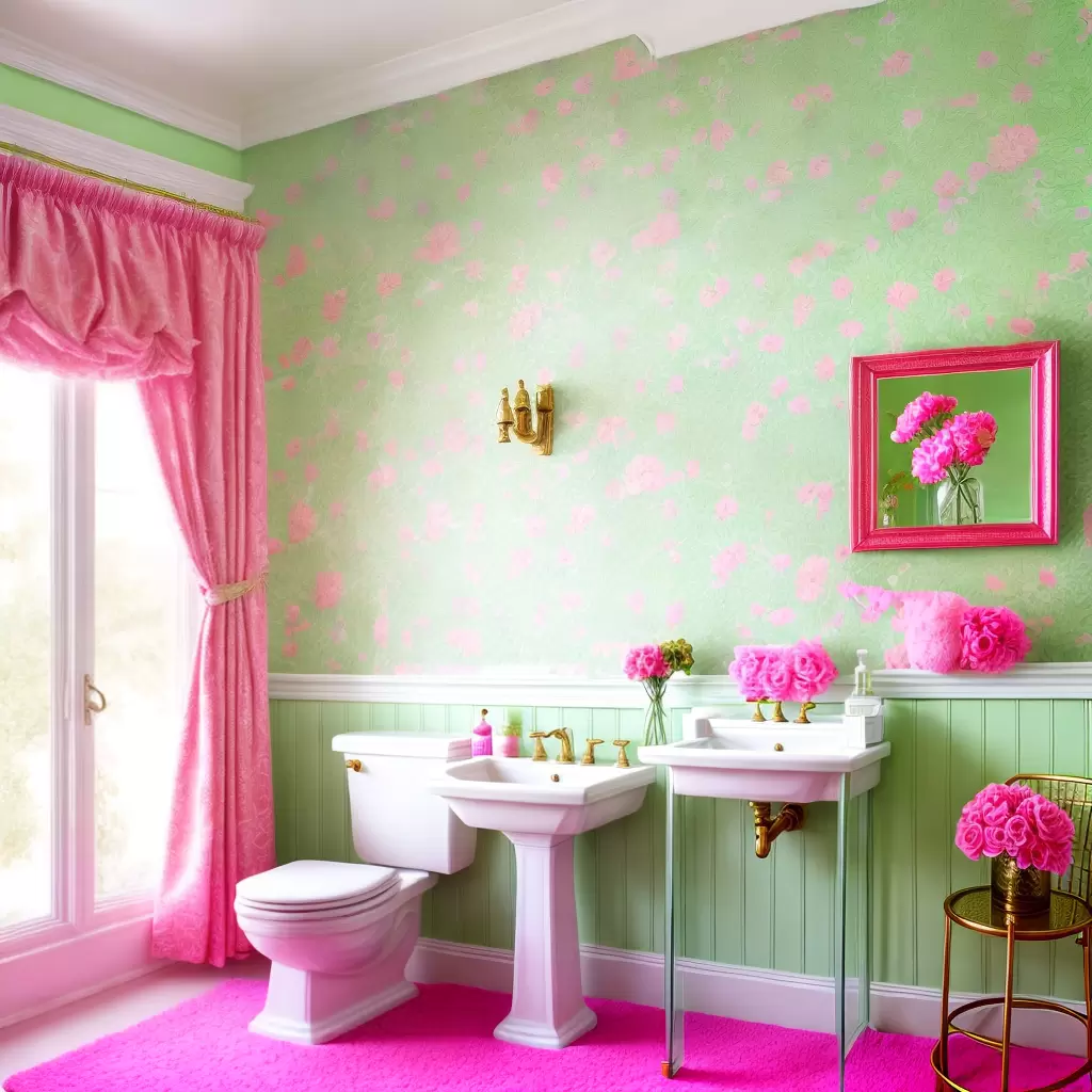 Fotos cortina flamingo rosa decor banheiro