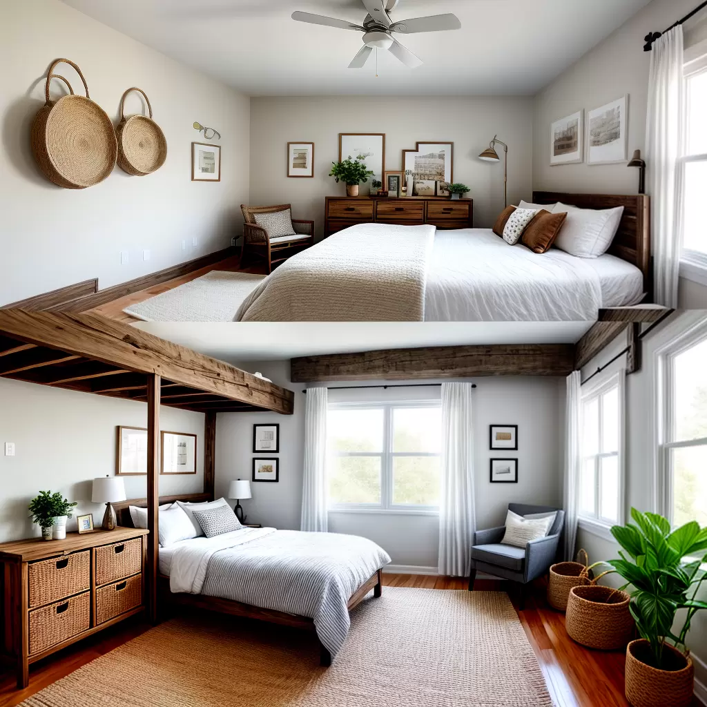 Fotos quarto rustico beliche branco plantas