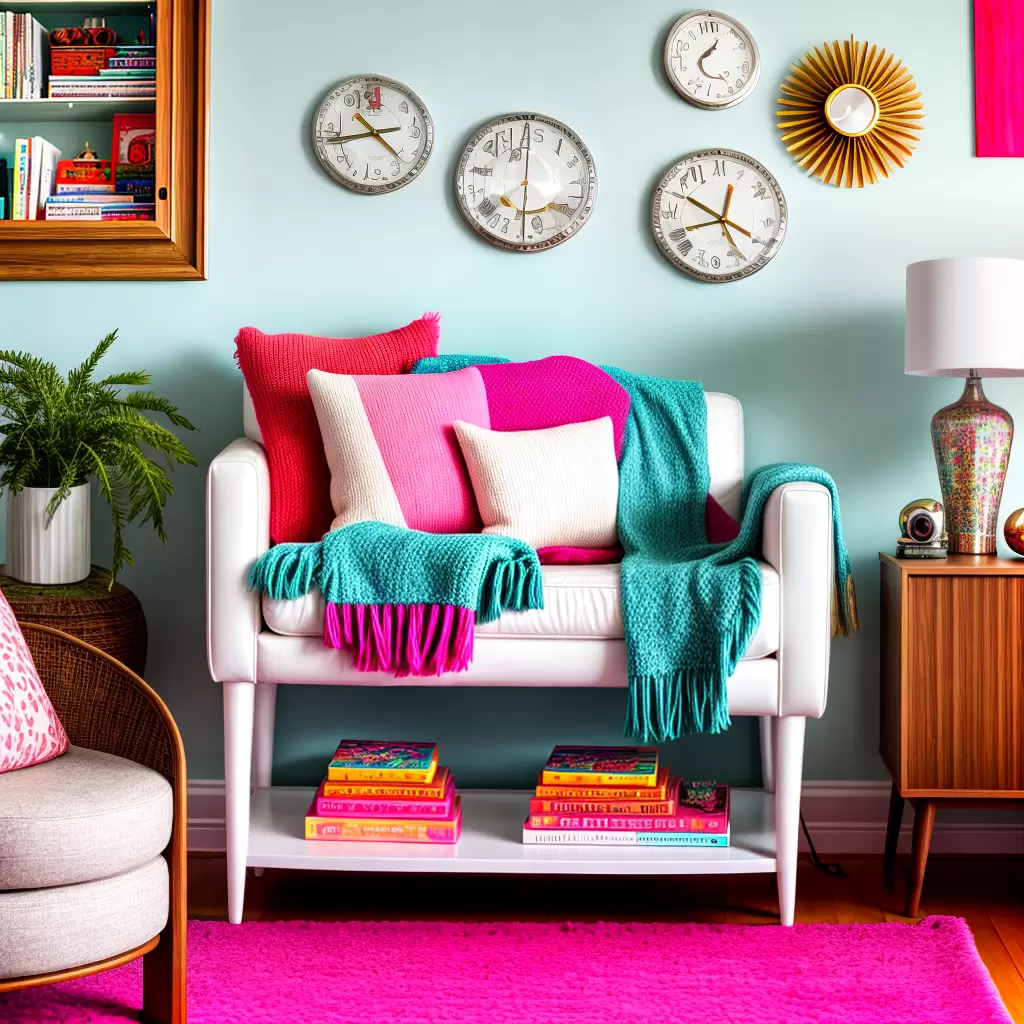 Fotos decor retro kitsch living colorido