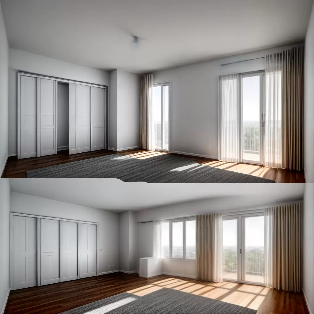 Fotos apartamento porta deslizante antes depois