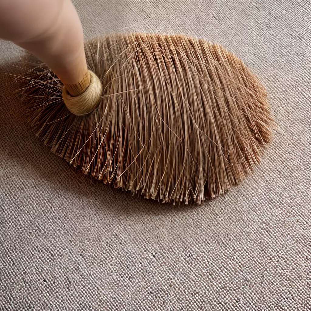 Fotos cuidado tapete sisal escova maos