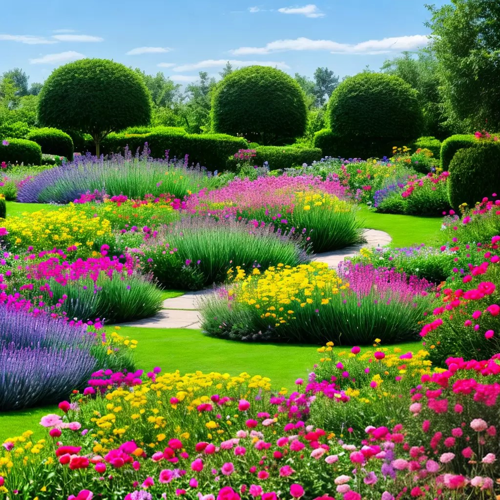 Fotos jardim flores coloridas lavanda abelhas
