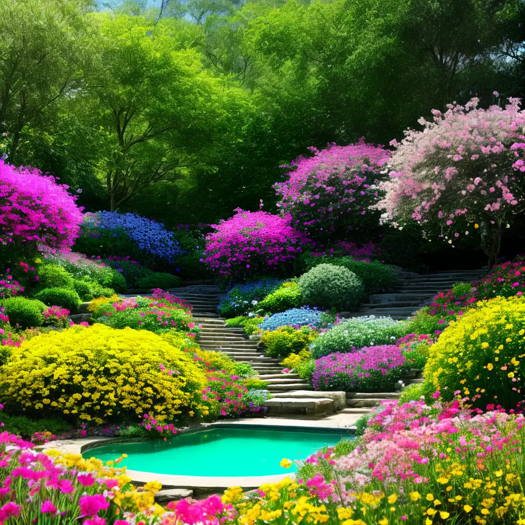 Fotos jardim flores coloridas aroma paz
