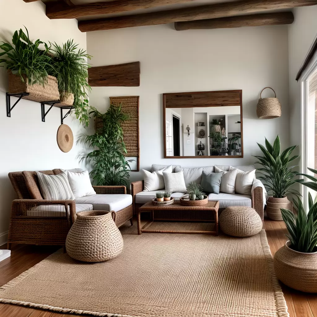 Fotos sala sisal natural plantas casa