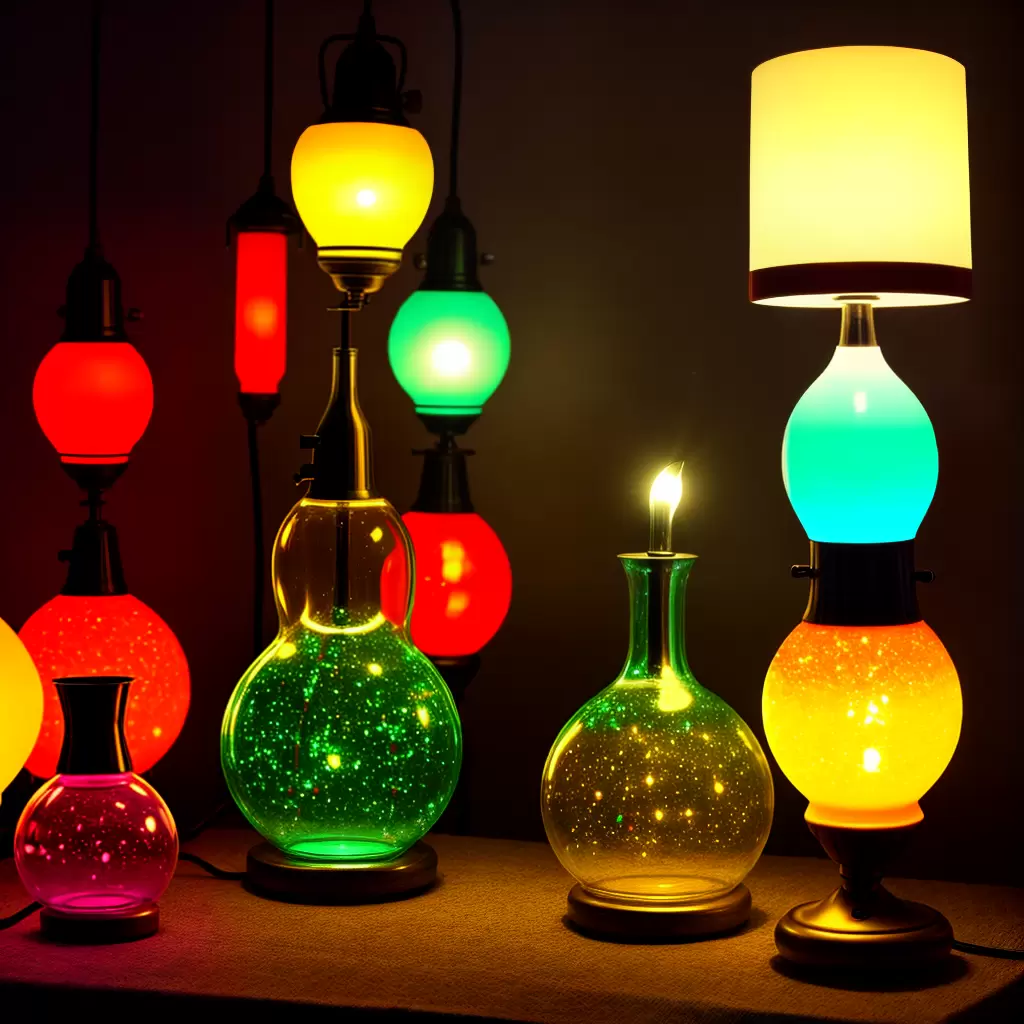 Fotos lava lamp colorida ambiente relaxante 1
