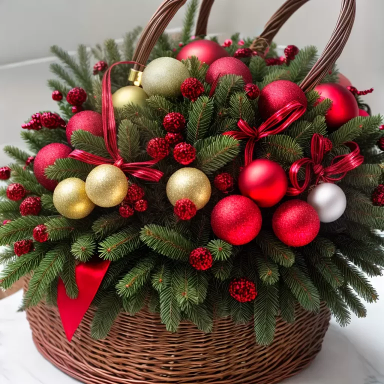 Cestas decorativas para presentear no Natal