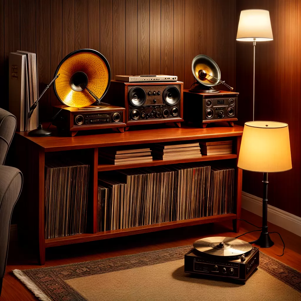 Fotos gramofone vinil luminaria ambiente