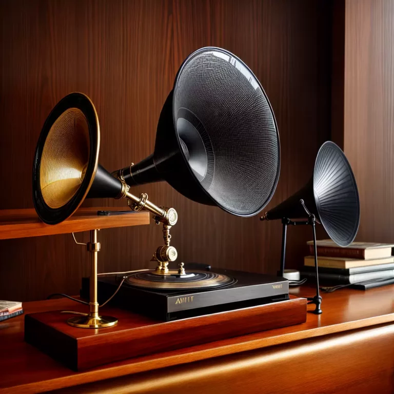Como usar um gramofone como elemento decorativo em um escritório ou estúdio de música.