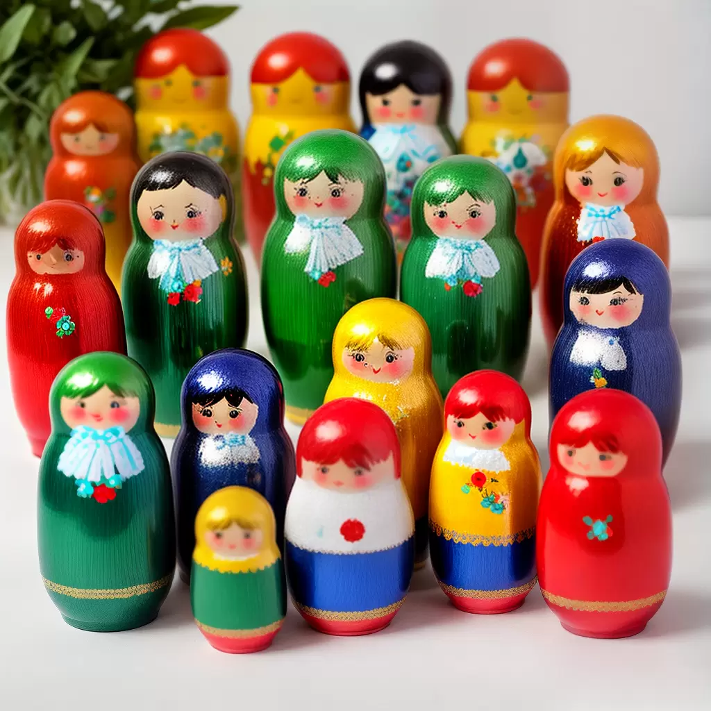 Fotos bonecas matryoshka coloridas decoracao