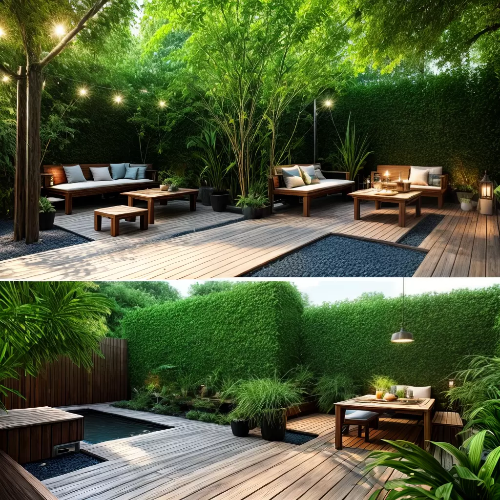 Fotos deck sustentavel natureza agua luzes